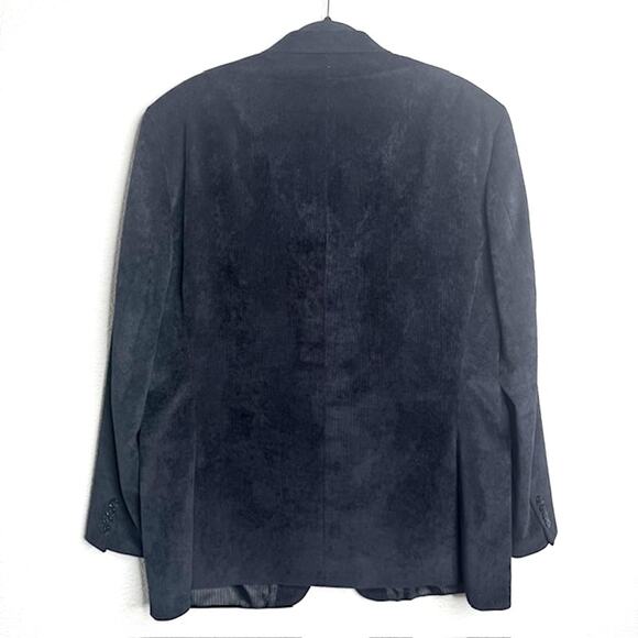 Calvin Klein Mens 46L Jacket Blazer Black Corduroy - Picture 2 of 12
